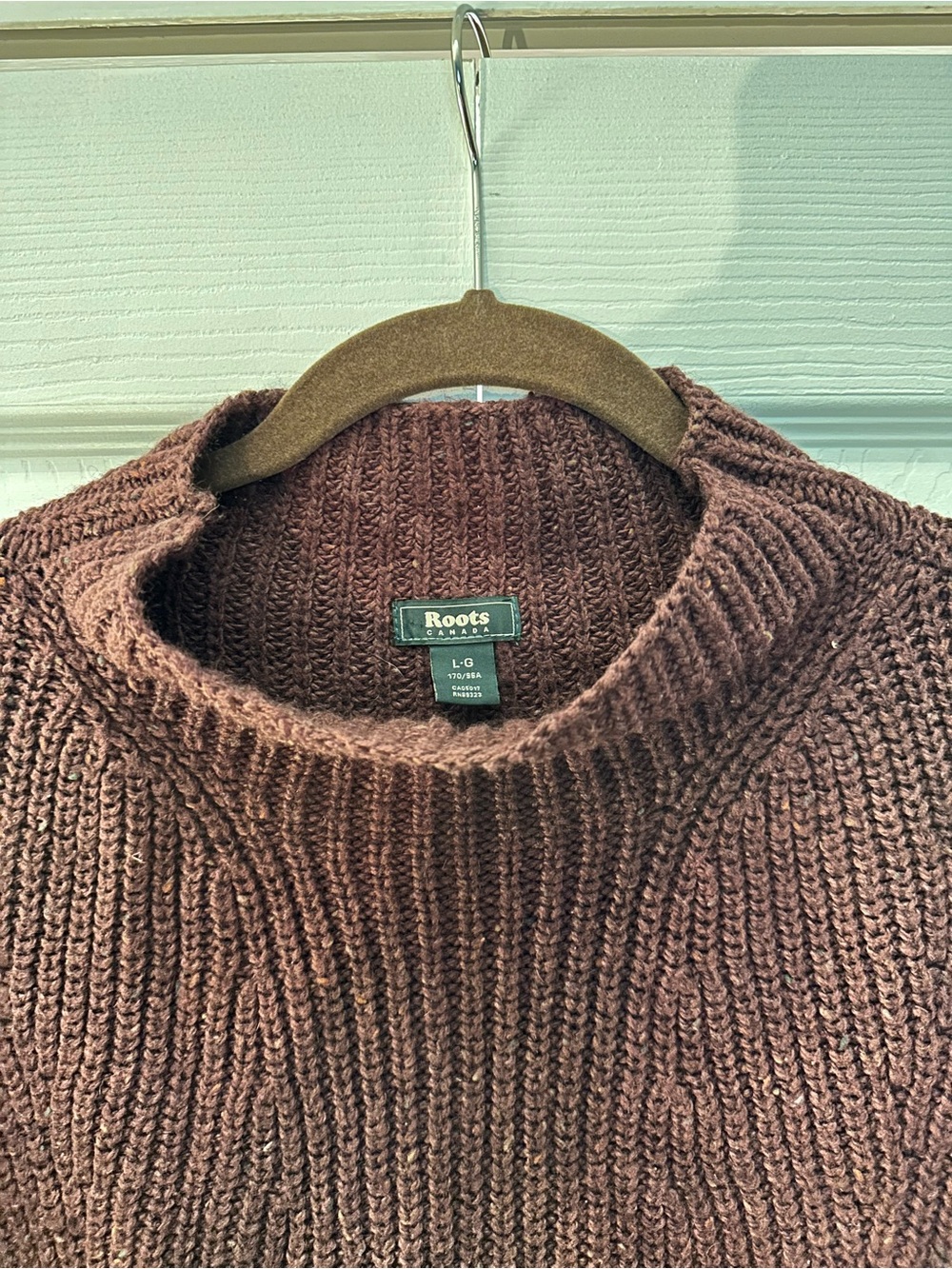 Roots Women's Chunky Mock Neck Sweater - Burgundy - Picture 4 of 7